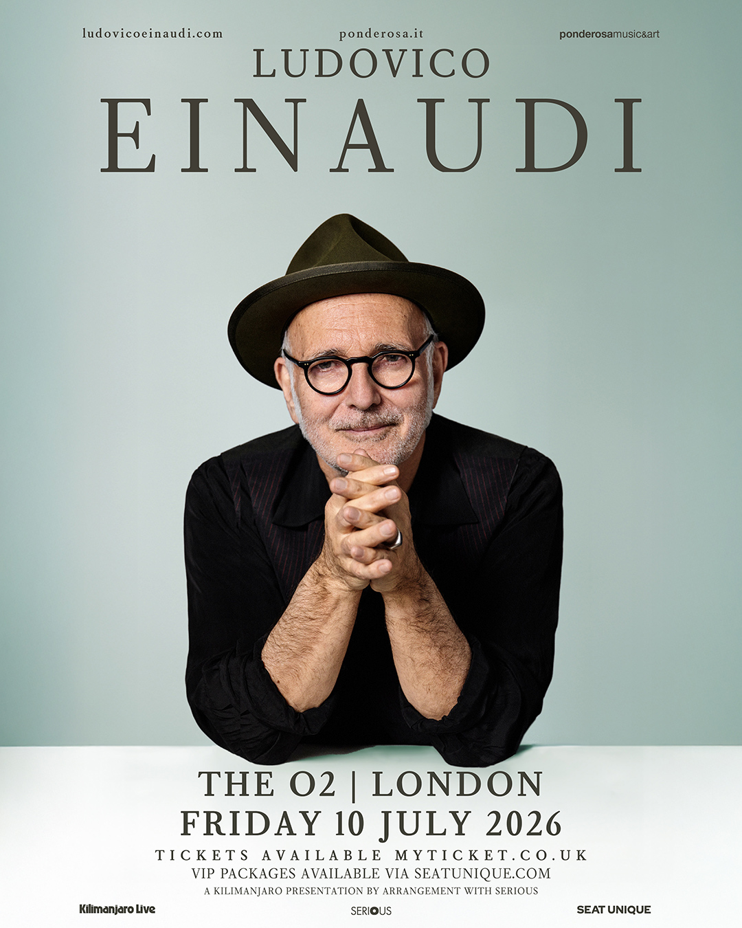 Ludovico Einaudi Solo Piano Tour Poster 2026
